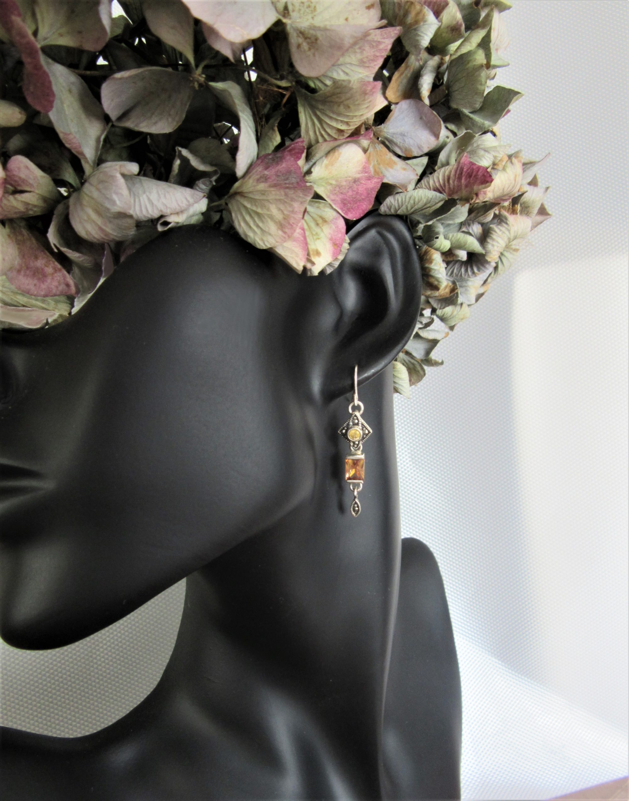 Marcasite & Topaz Earrings