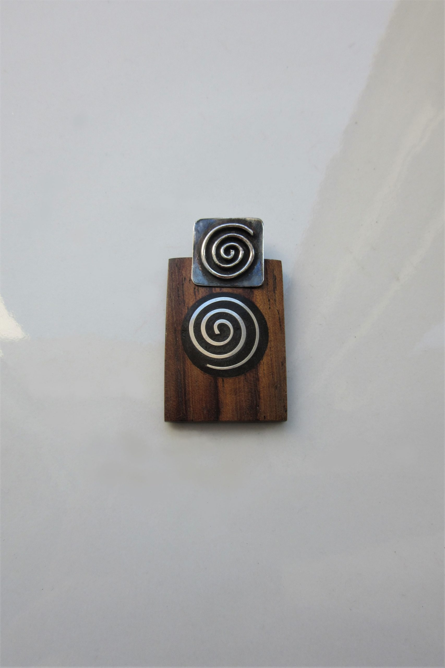 Touch Wood Double Spiral Pendant
